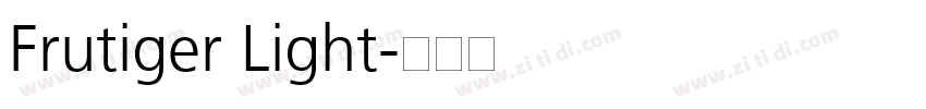 Frutiger Light字体转换
